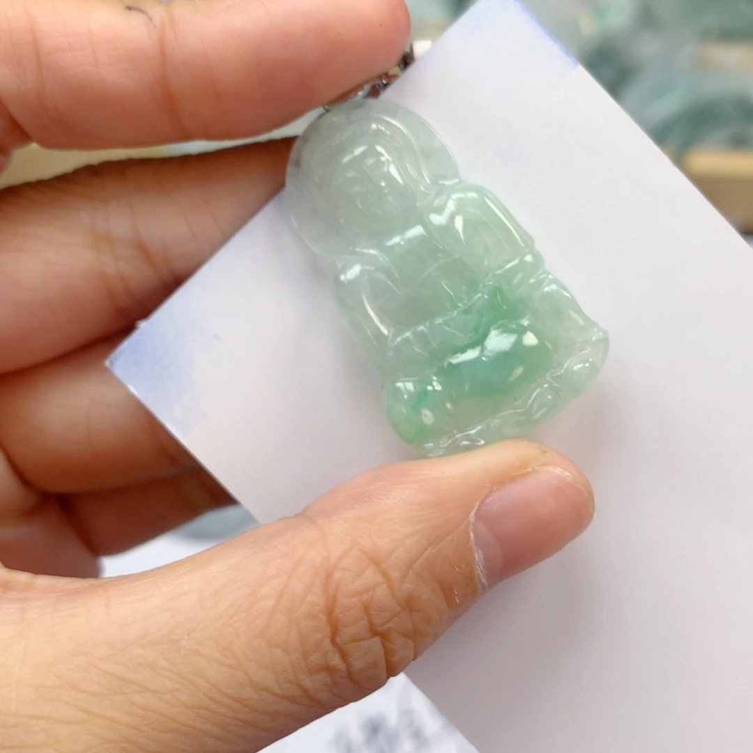 翡翠未镶嵌颈饰纯天然a翡翠