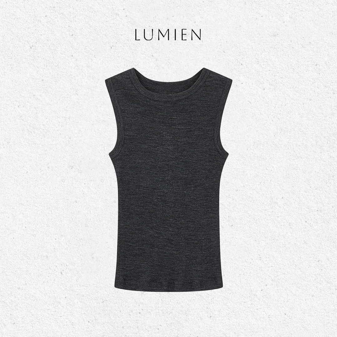 【LUMIEN】“匠心独韵”灰色绵羊毛时尚背心LX5DBB172
