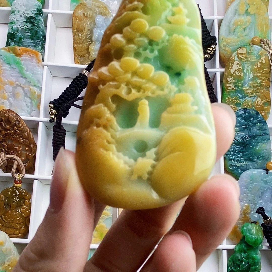 翡翠未镶嵌颈饰天然翡翠