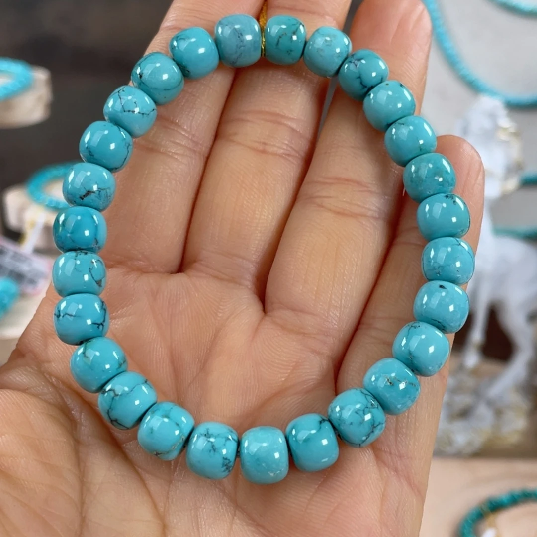 绿松石未镶嵌套链高瓷老型8mm