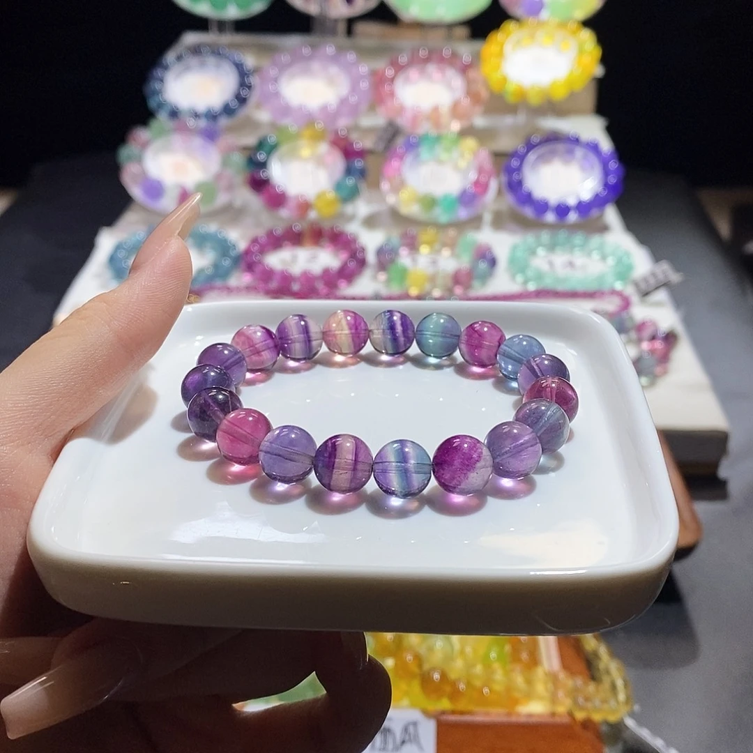 萤石手链未镶嵌独角兽西瓜