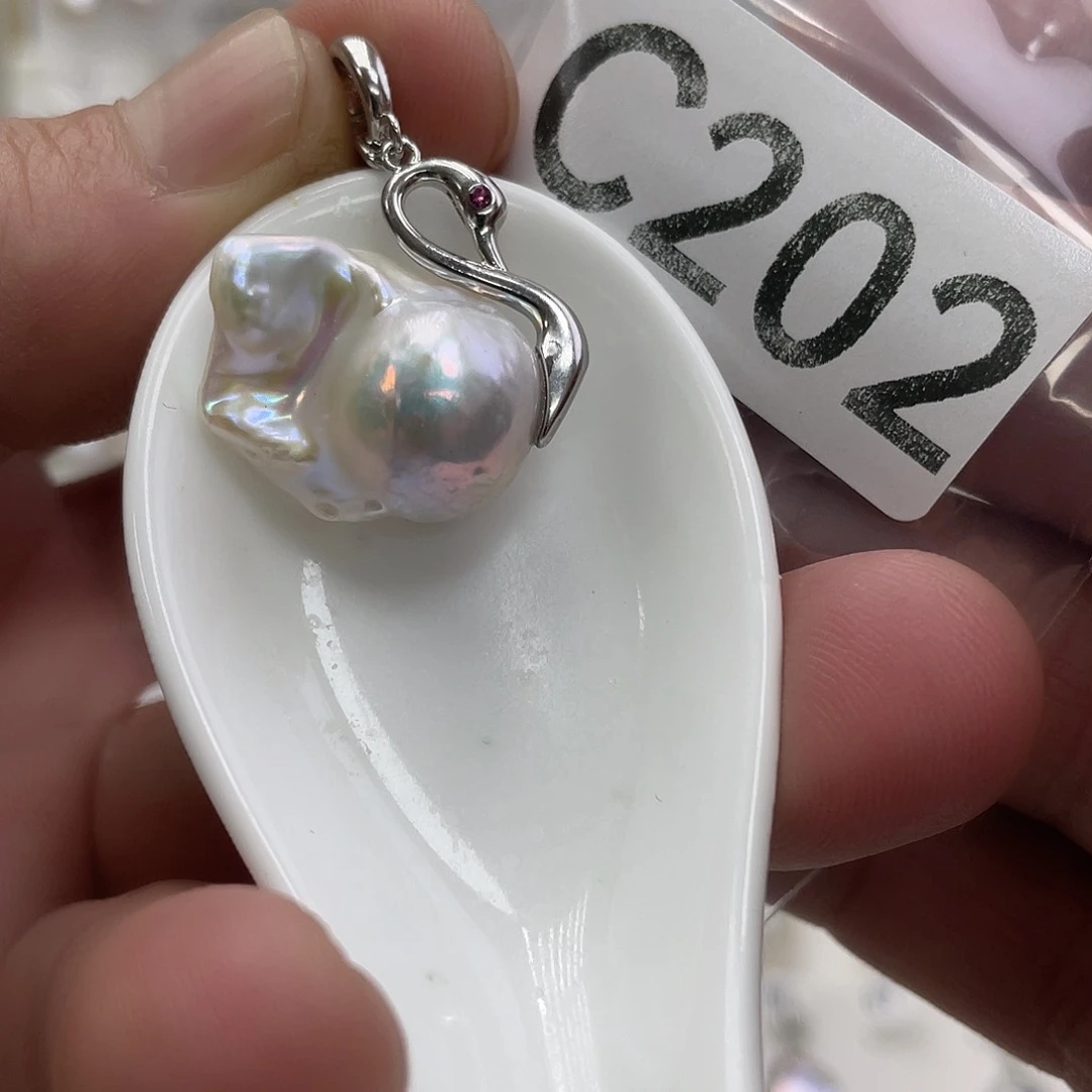 淡水珍珠颈饰银S925镶嵌