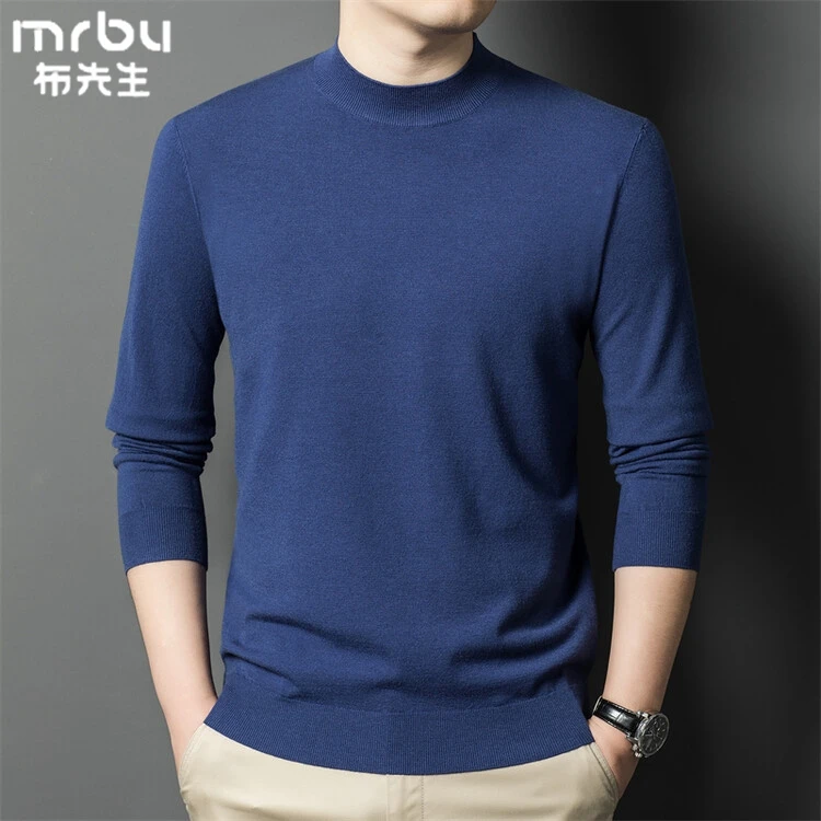【佟大为同款小高领】MrBUY先生高档羊毛衫男可机洗长袖毛t打底衫