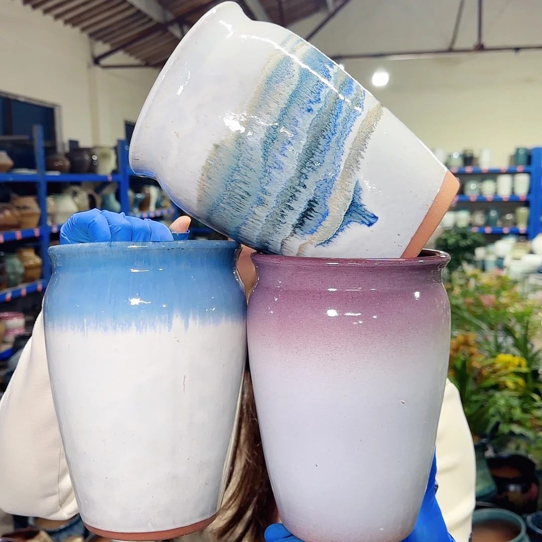 紫砂花盆高20口15