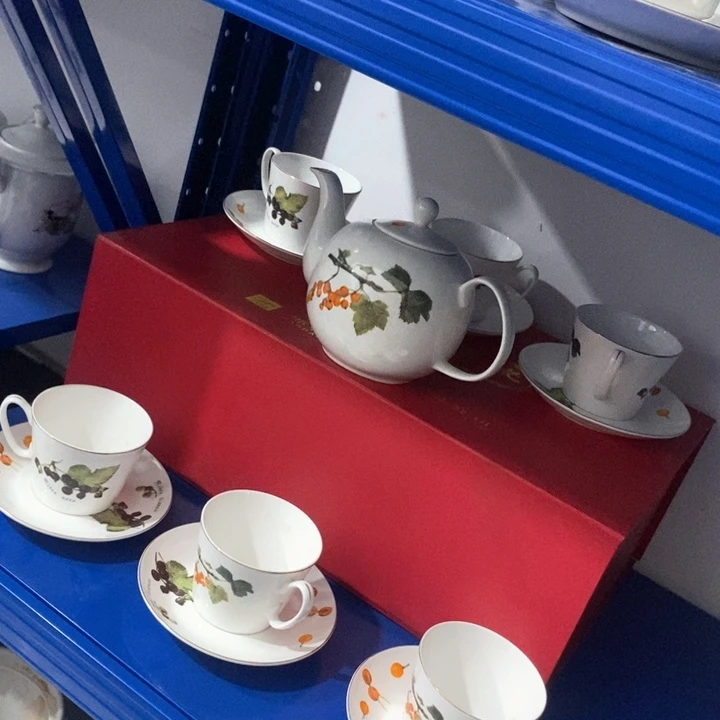 瓷片磁州窑力力骨质瓷茶具13头