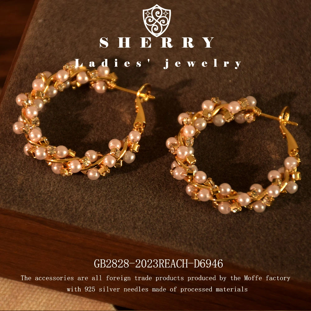 铜合金耳饰 专属设计师款月光结耳钉~C-D6946