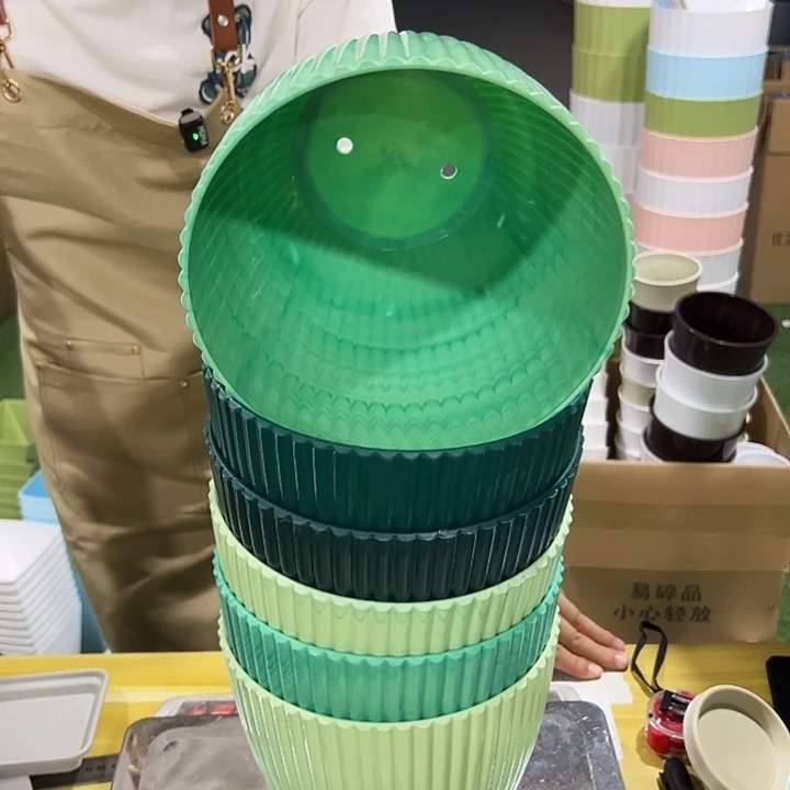 竖纹口19高17混色无托6个