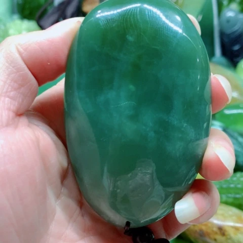 蛇纹石玉未镶嵌手把件