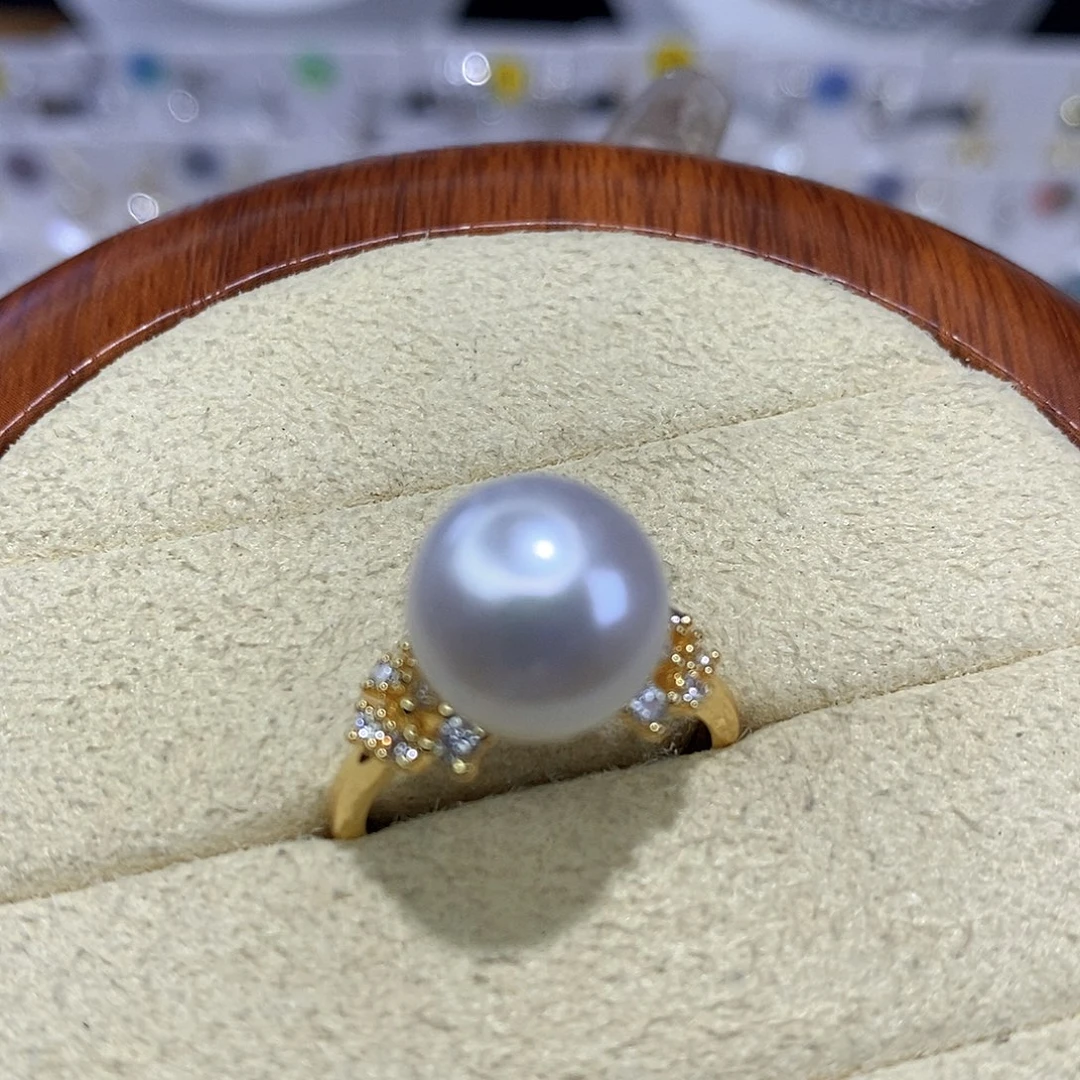 合金戒指淡水珍珠