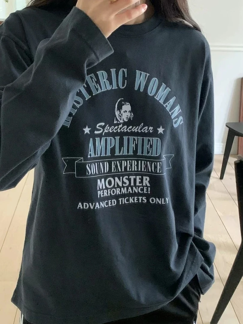 【字母蓝T】百搭绝美韩系长袖T恤