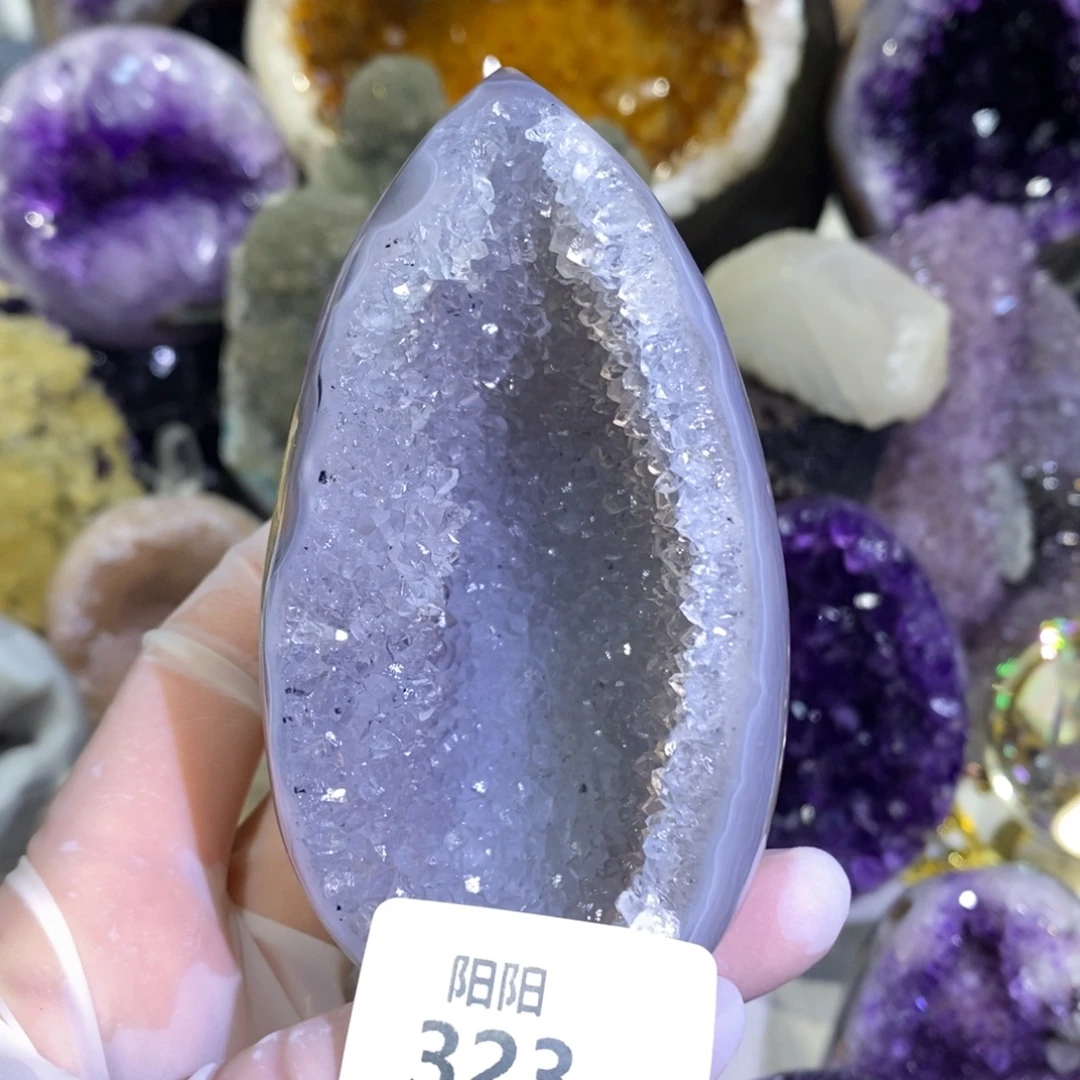 未镶嵌紫晶珠宝半成品