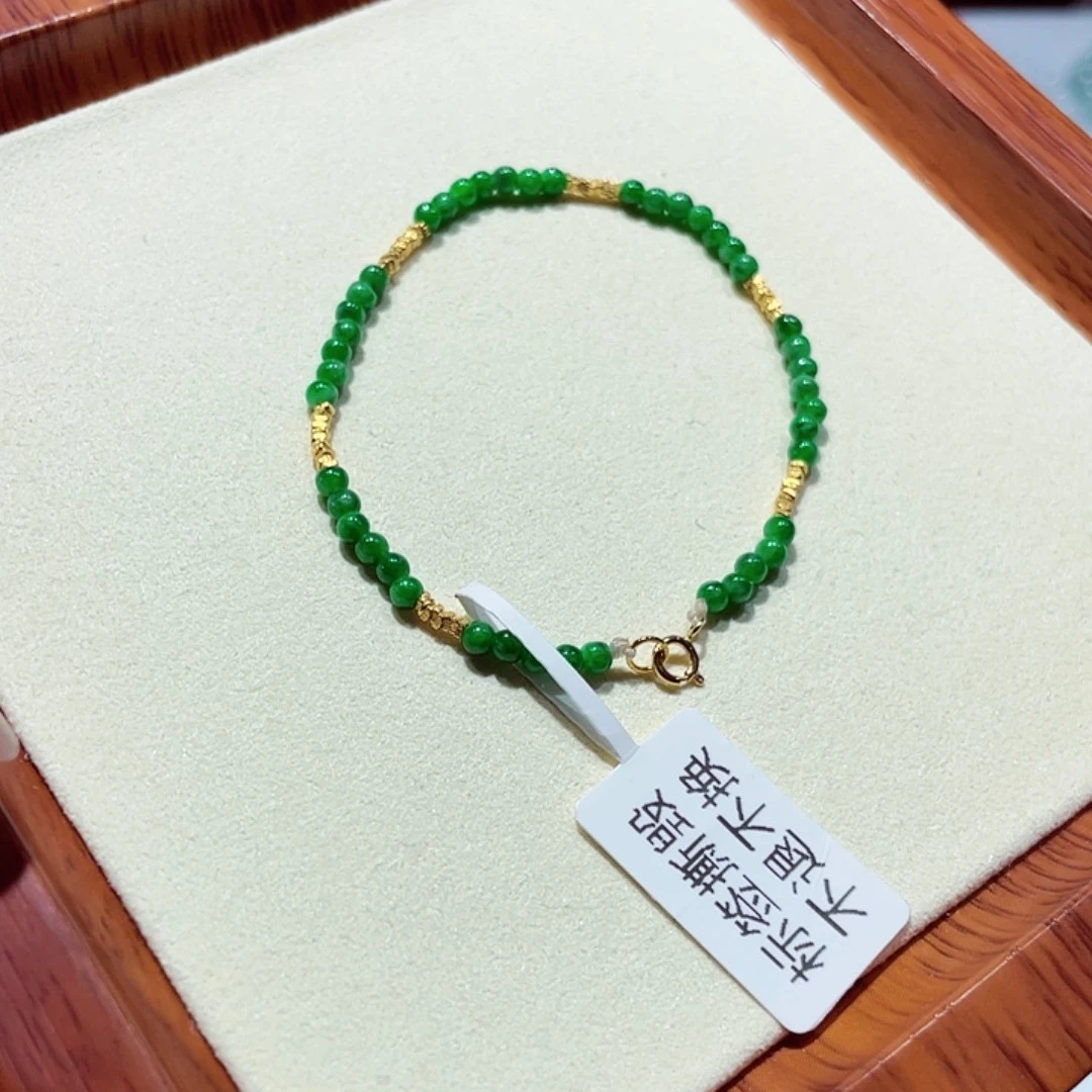 翡翠未镶嵌手链天然缅甸翡翠A货卡2.9