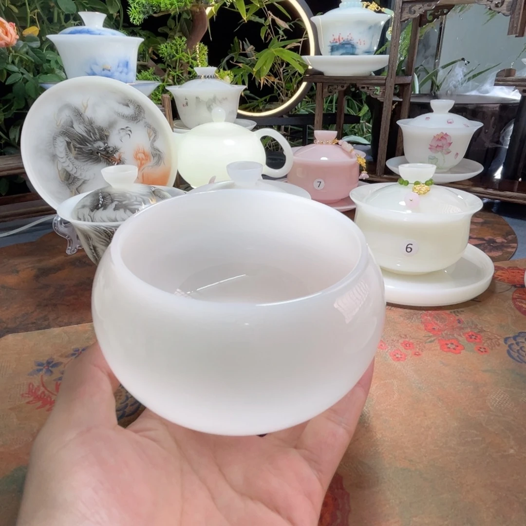 冰晶璞玉釉烧茶洗建水400ml
