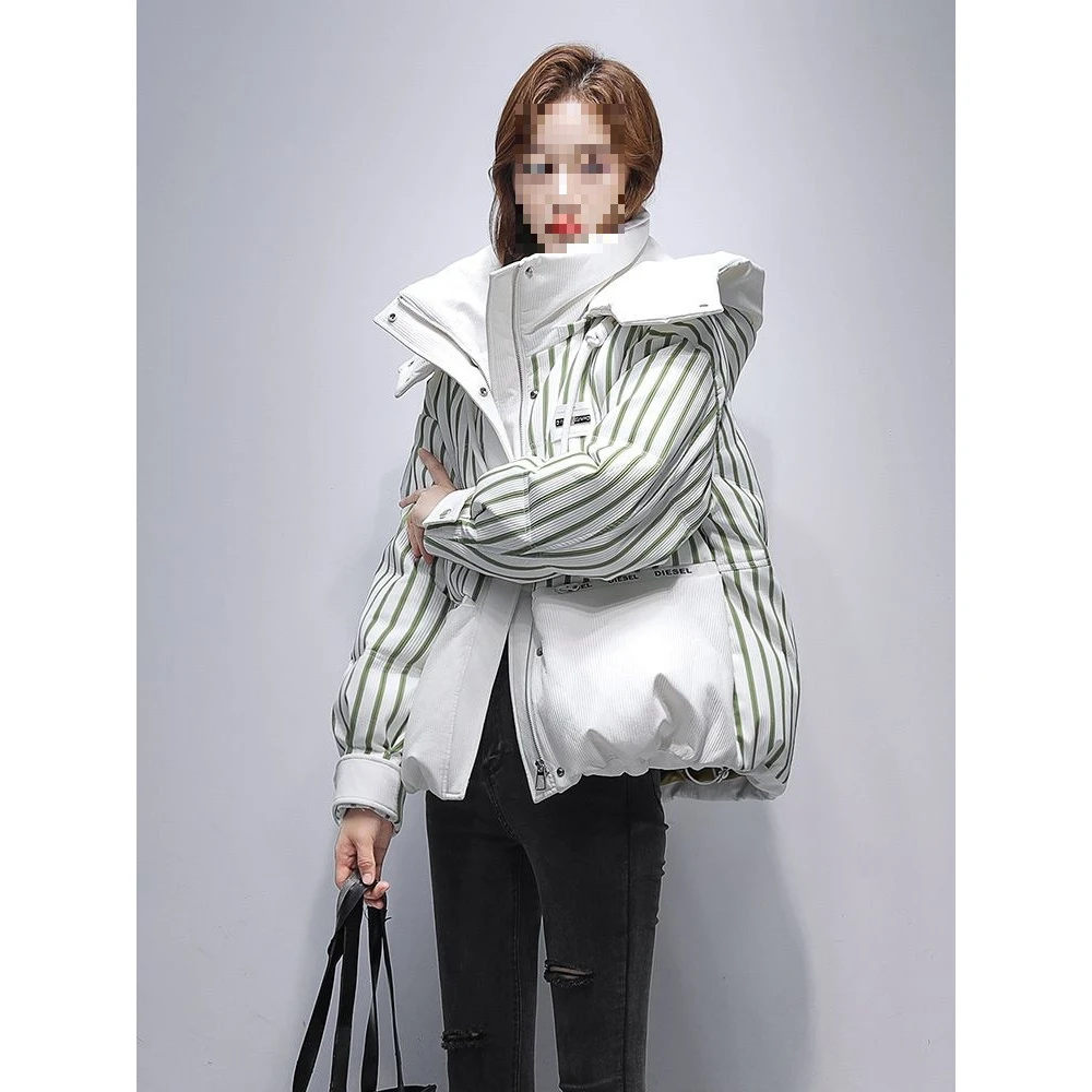 秋冬款年轻韩版潮流棉服女款冬季保暖短款小个子新款连帽外套