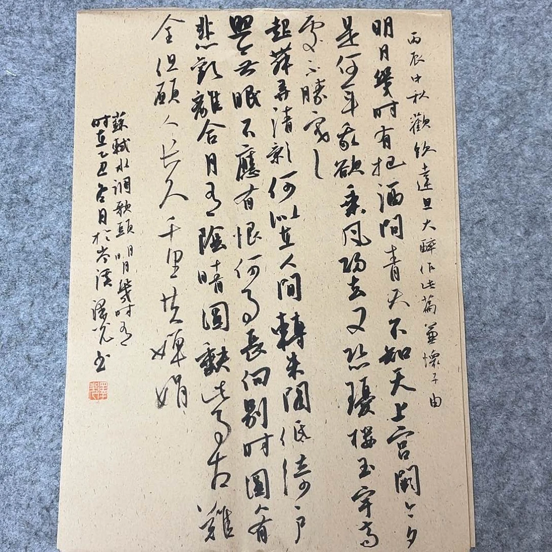 书法国展书家廖老师50×35