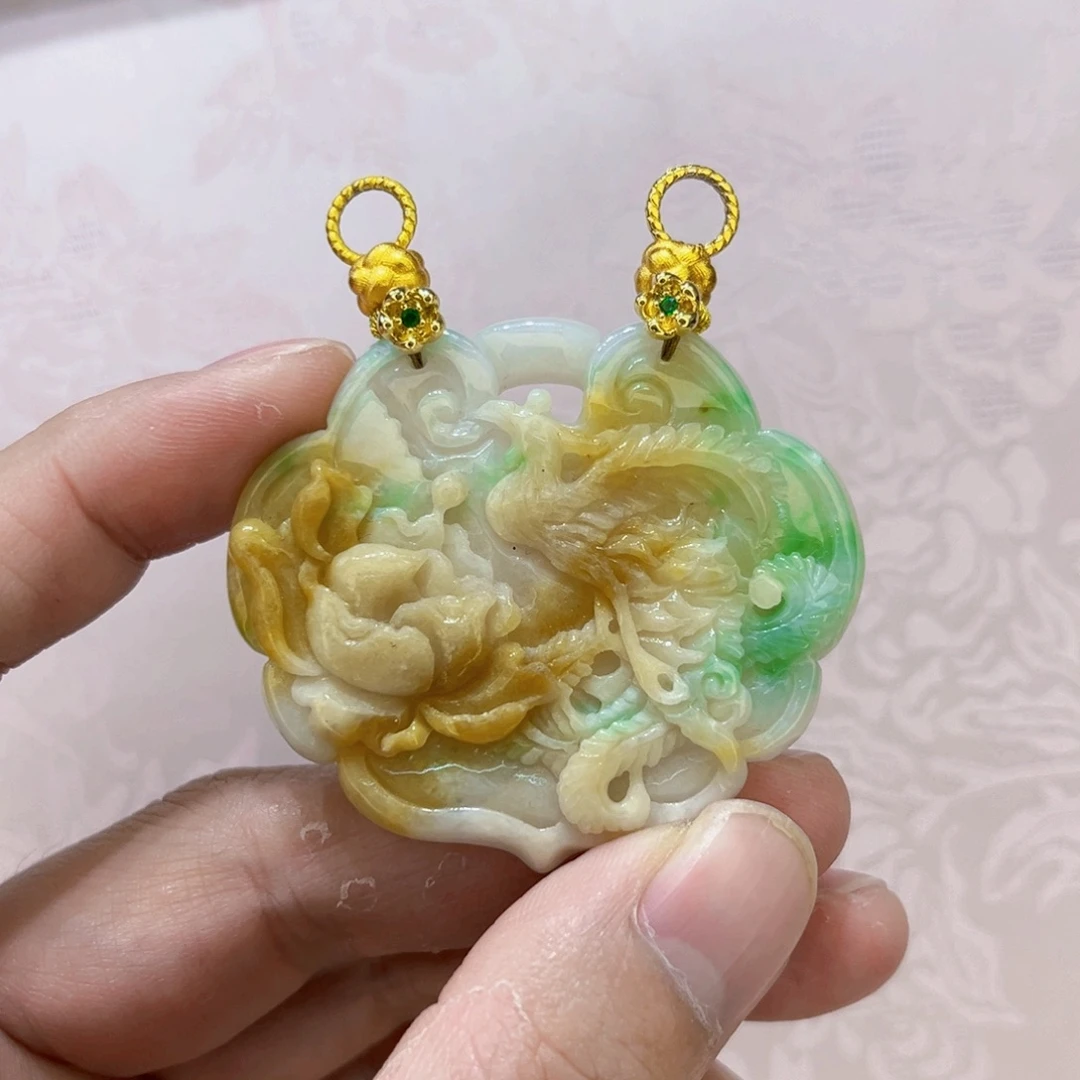 翡翠合金吊坠(赠链)代编织