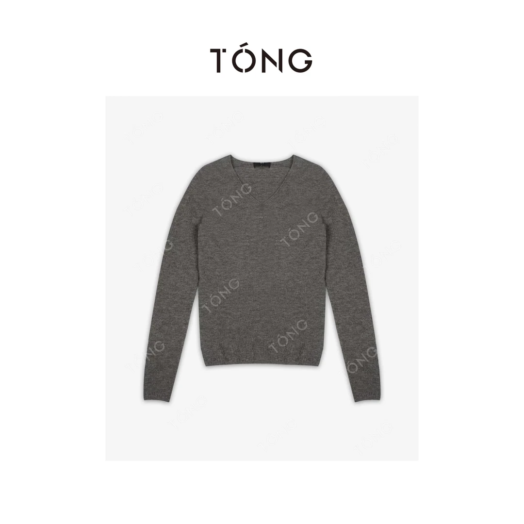 【收藏家】高定V领意大利精纺山羊绒套头打底衫GX1218