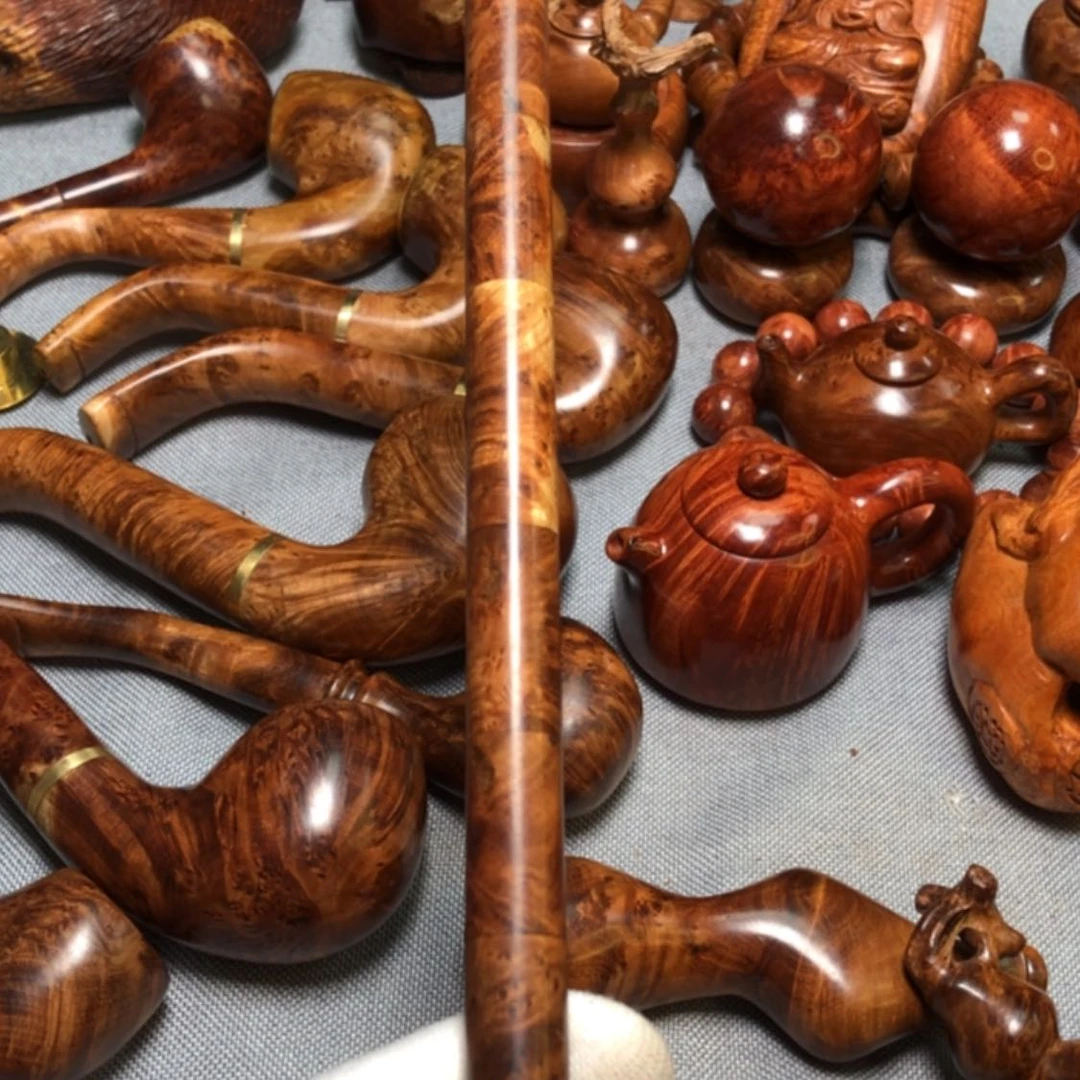 【闪购商品】木麻梨疙瘩火琉璃手把件