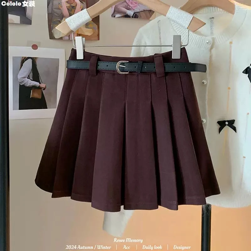 MJJ/9983/毛呢百褶短裙