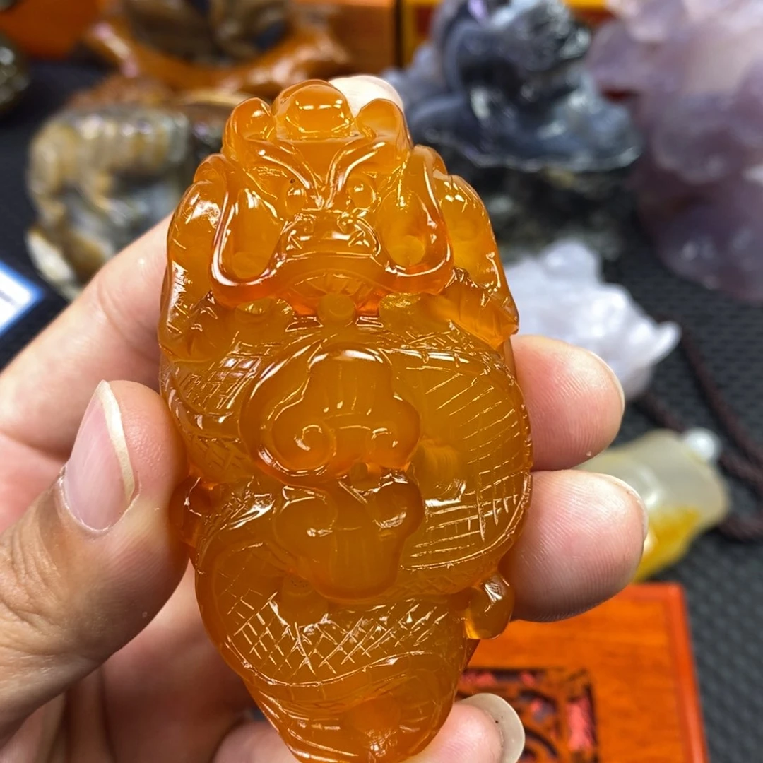 玛瑙/玉髓手把件未镶嵌用****梦