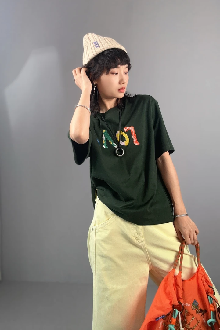 潮牌Love墨绿短袖T