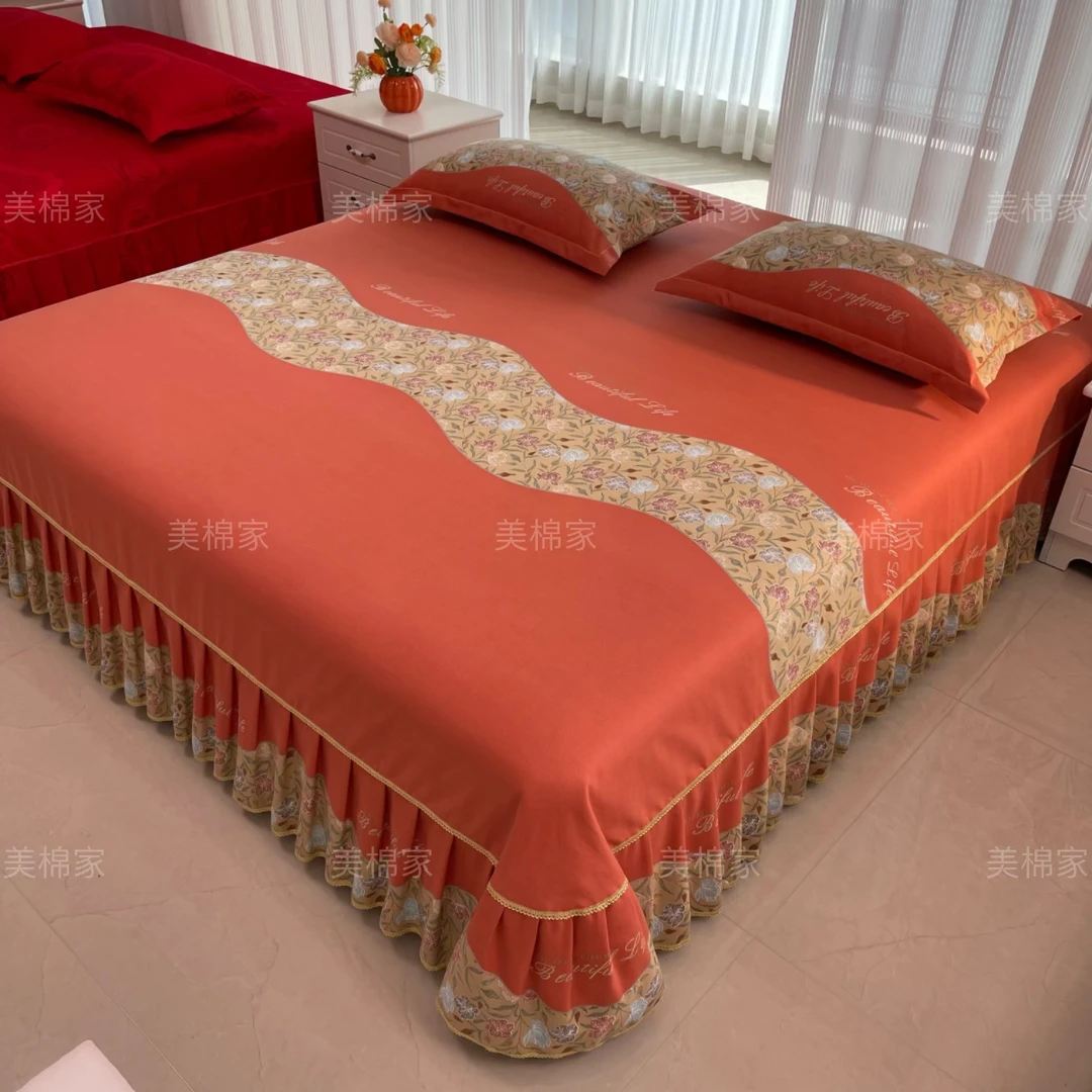 【美棉】新款 盛典花枝  韩版床裙