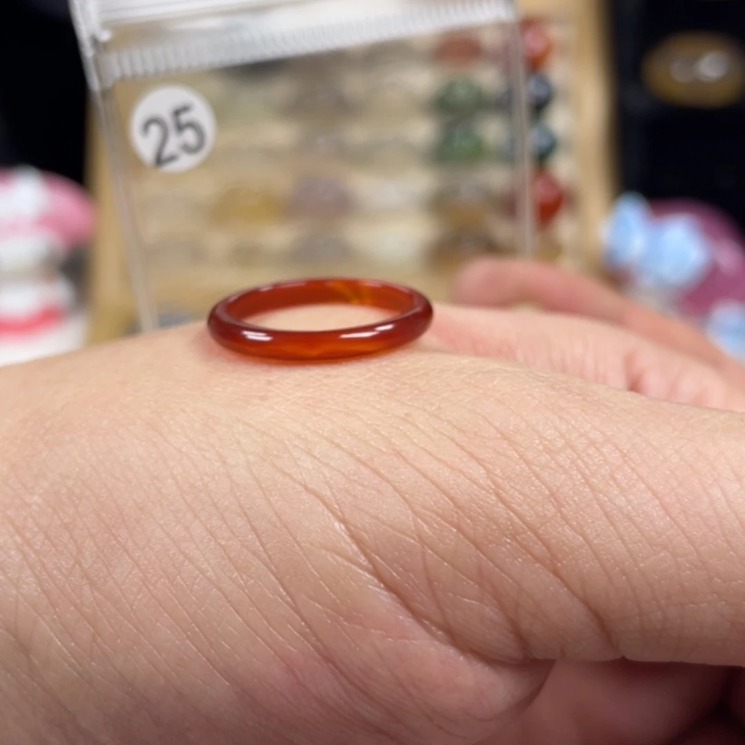 玛瑙/玉髓未镶嵌戒指25港15/17.44