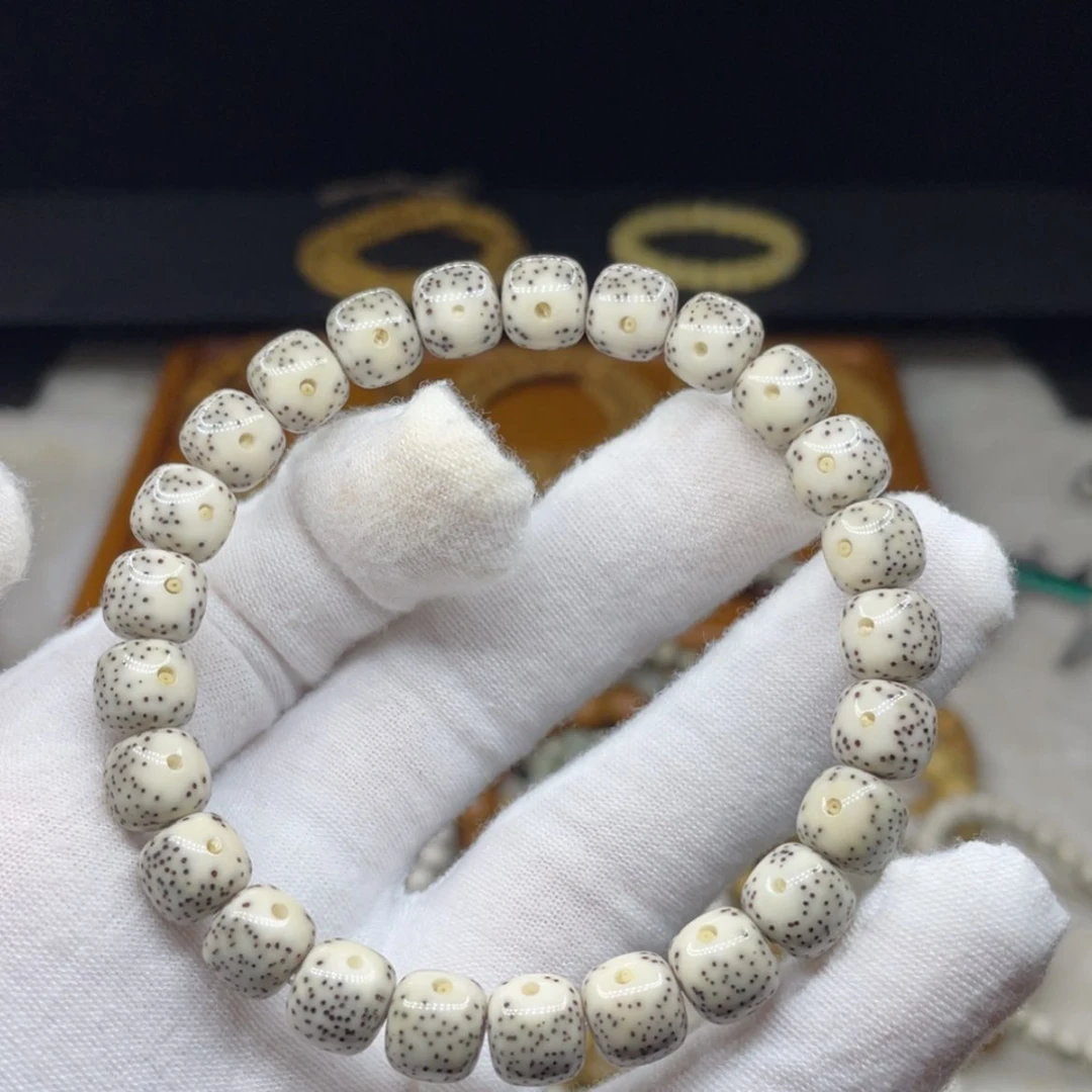 【闪购商品】星月菩提手串98骨瓷白双留白月朗星稀