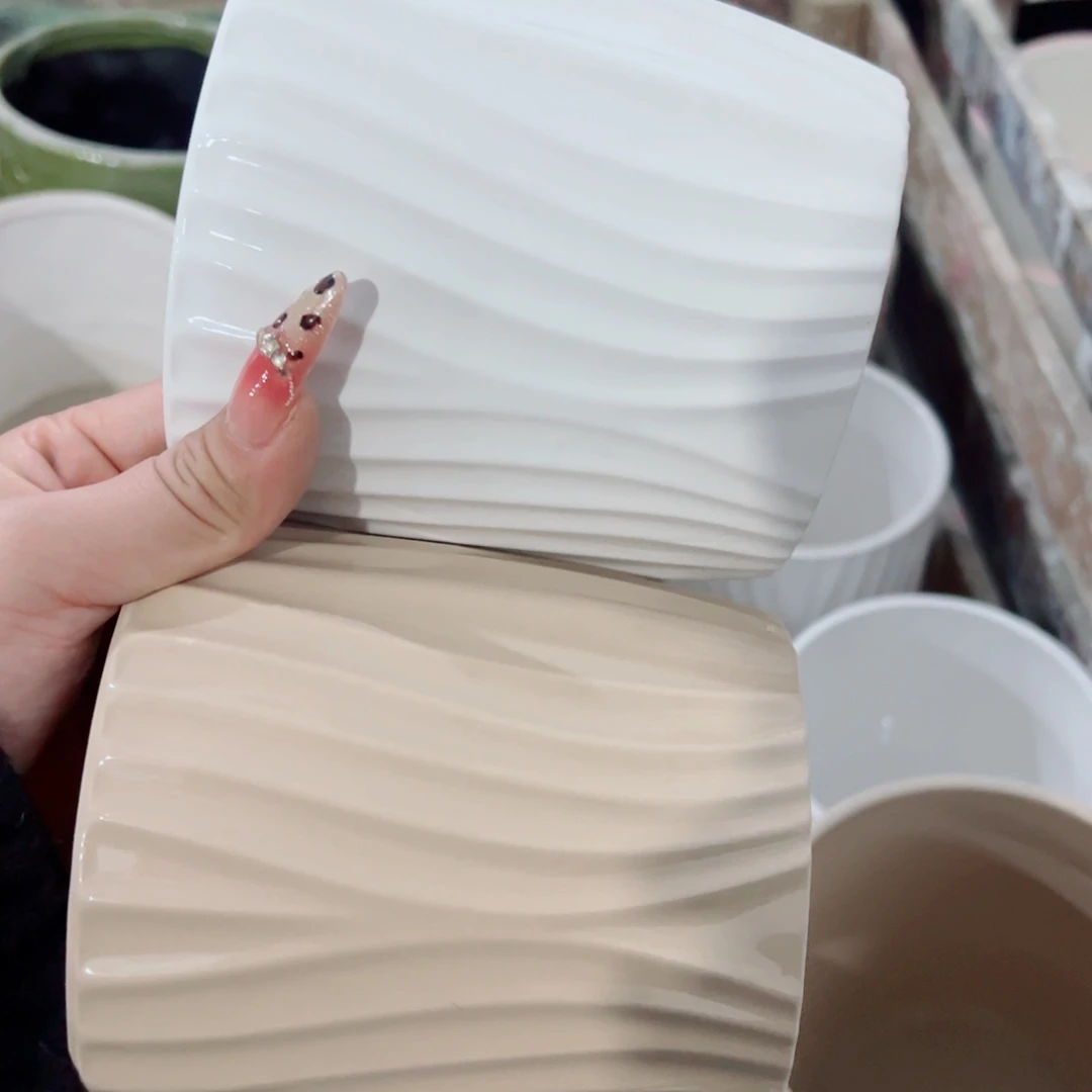 有孔，陶瓷花盆满10米包邮发货