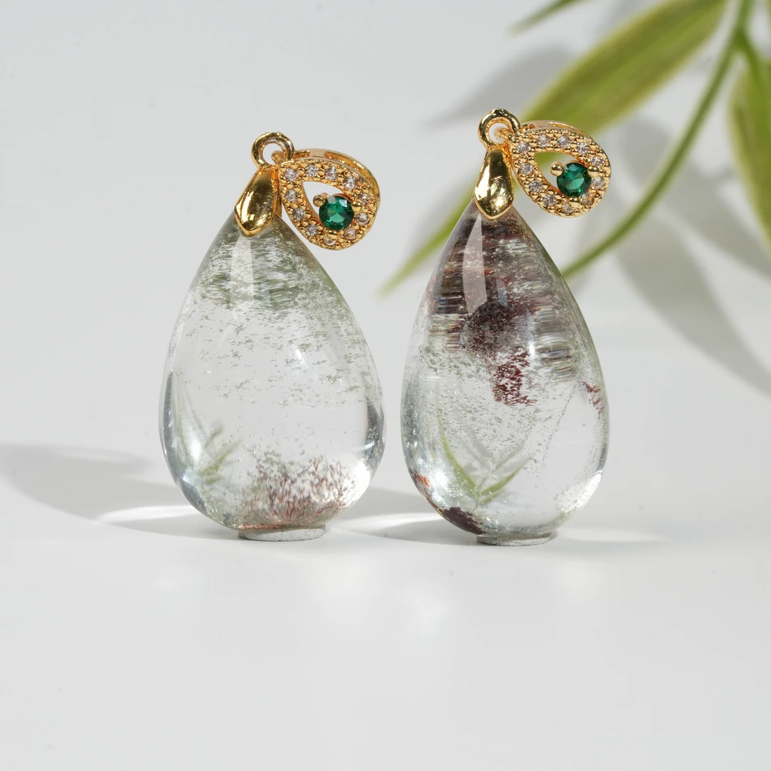 【星浩珠宝】深谷幽兰-水晶吊坠4-10T89L41【多样性发一件】19*28mm