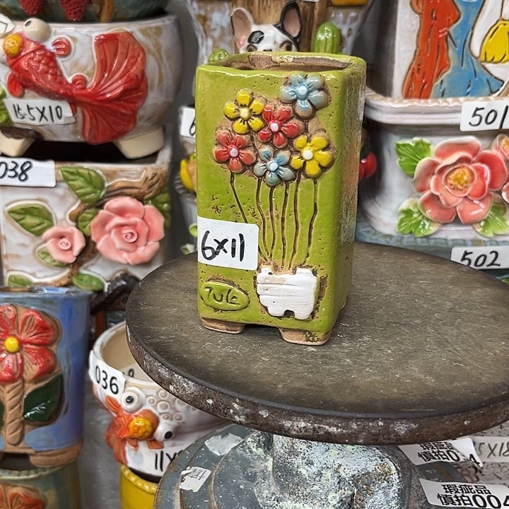 粗陶材质多肉花盆