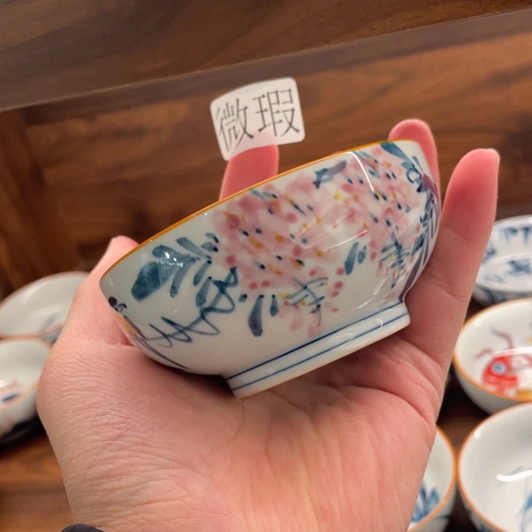 釉下手绘茶具微瑕