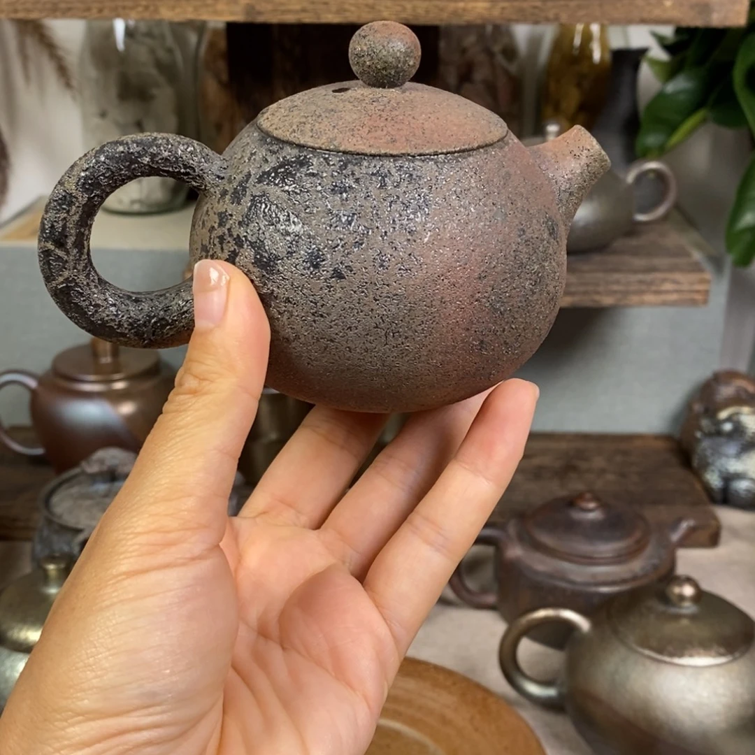 天***机建水紫陶柴烧茶壶