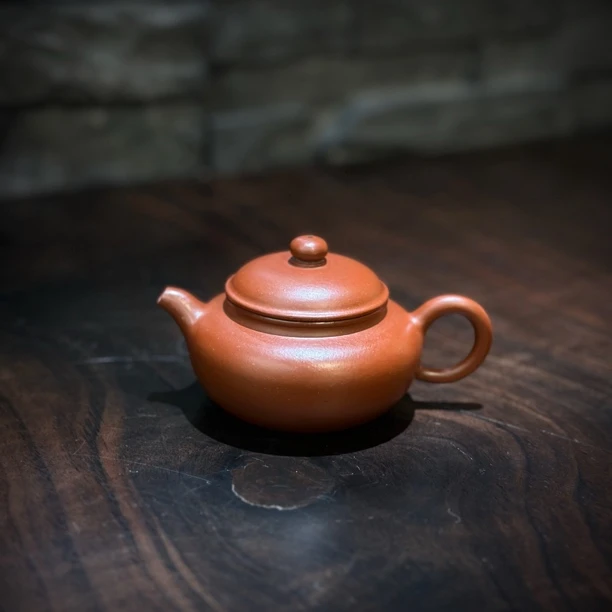 潮简正品 林嬿 仿古壶 105cc 潮州手拉朱泥壶 全手工 紫砂壶