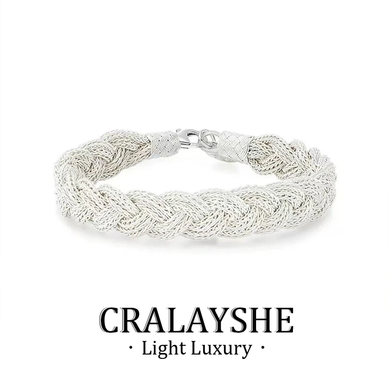 925银手链 土耳其编织个性设计手链轻奢手工古法银情侣时尚手绳