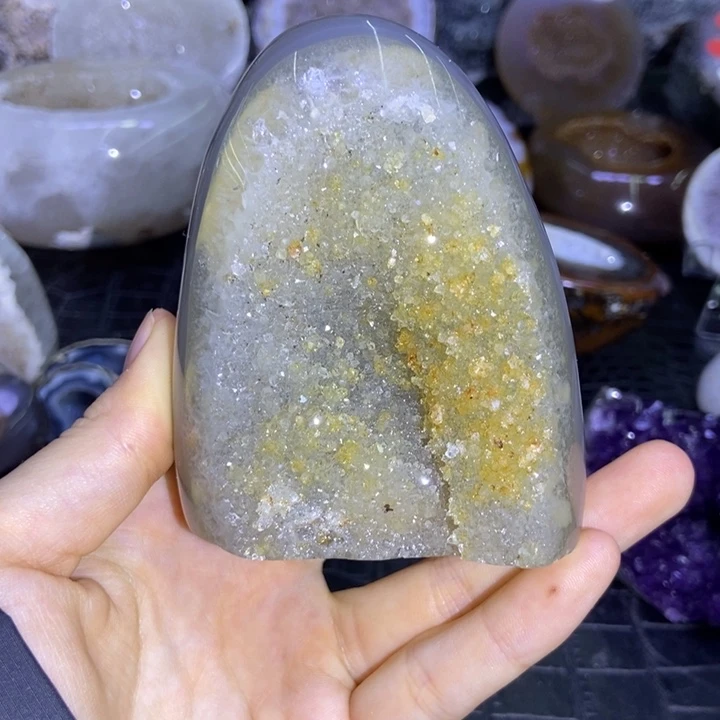 未镶嵌水晶珠宝半成品晶镇