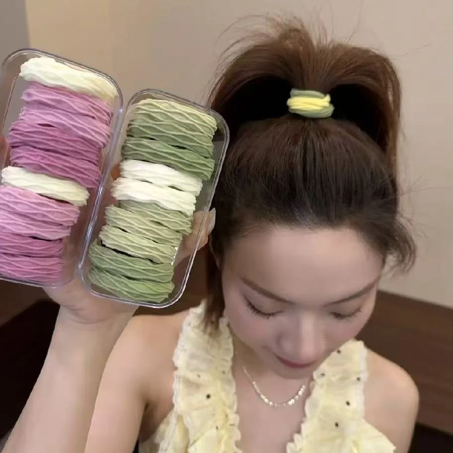 超柔软高弹力巨耐用高马尾盒装精品发绳皮筋扎发头绳2025新款