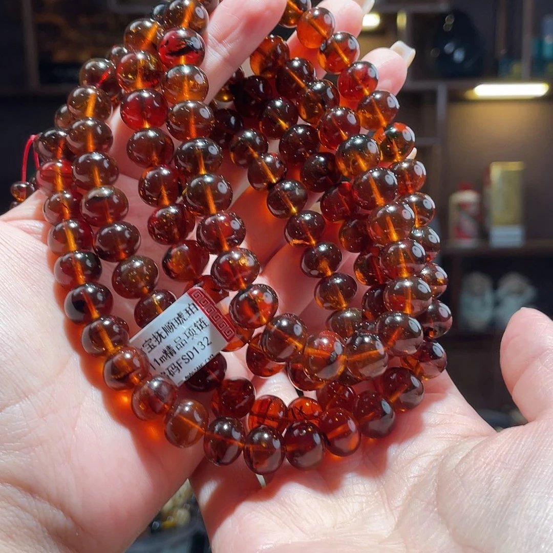 琥珀手链未镶嵌你****由11m血