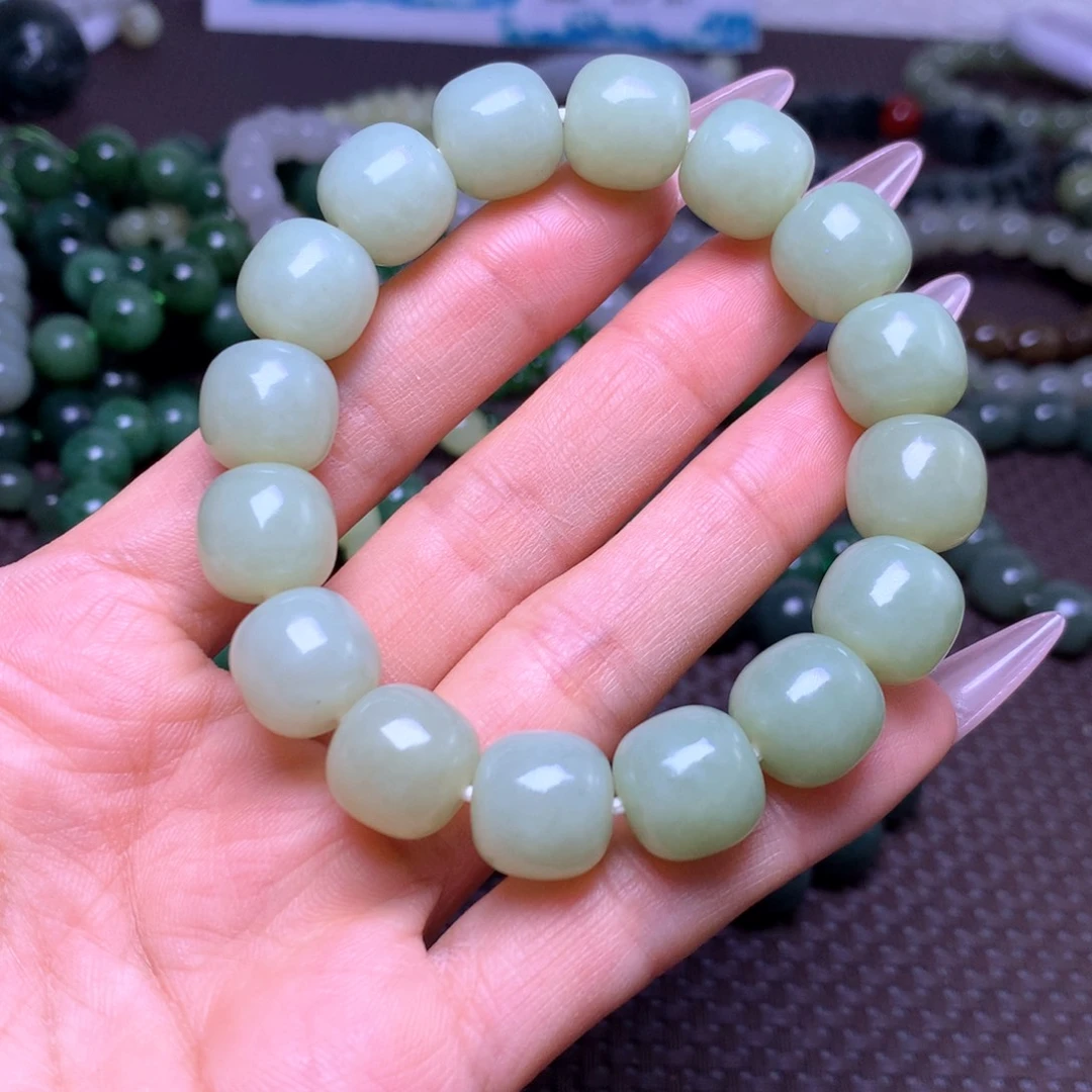 和田玉未镶嵌手串卡13