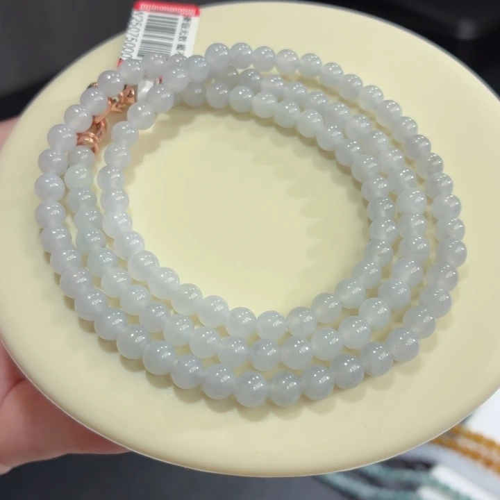 翡翠未镶嵌手链冰胶浅乌鸡卡5.4