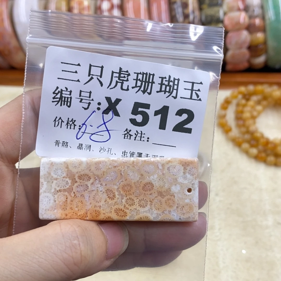 硅化珊瑚（珊瑚玉）1未镶嵌百****?