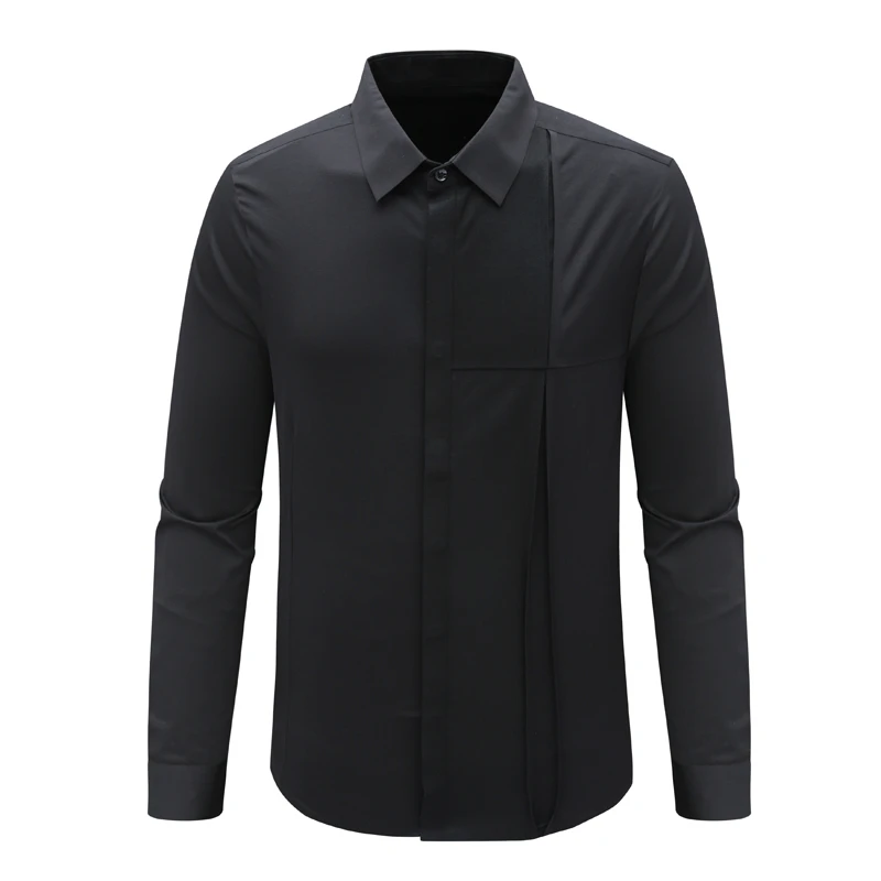 CA735 机场货 卡 春秋男式长袖衬衫 棉百搭商务休闲上衣弹力