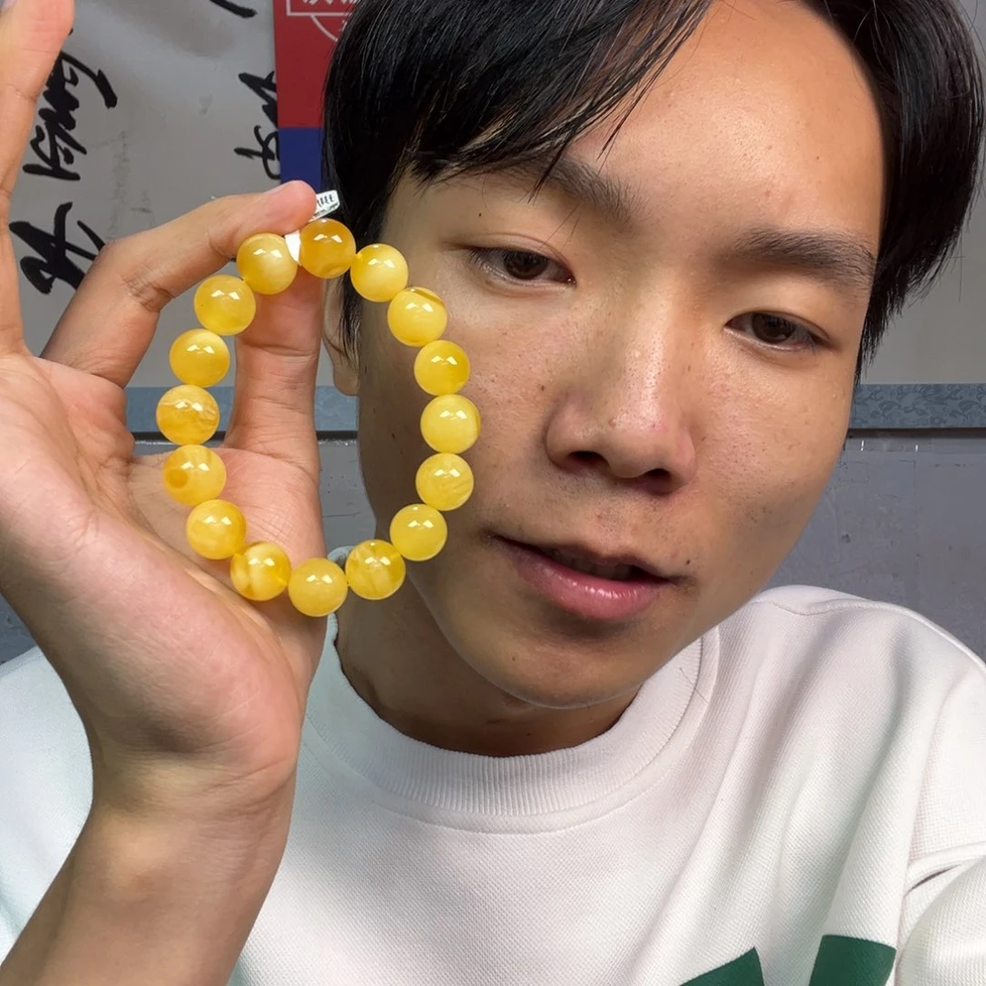 蜜蜡颈饰未镶嵌多样性高端老黄蜡蜜蜡卡14