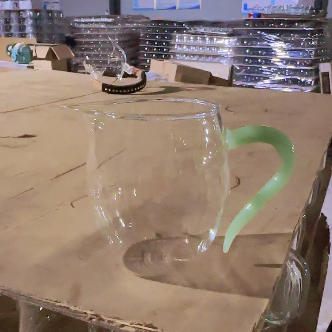 高硼硅玻璃茶水分离款玲珑绿玉