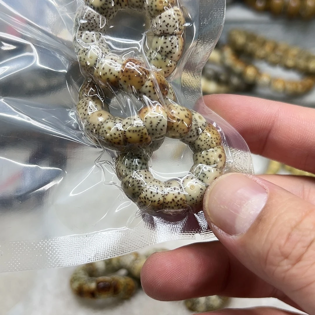 星月菩提手串36高端火烧云星月菩提单圈大肠1.0