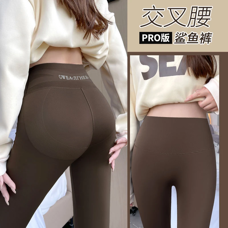 灰色鲨鱼裤女外穿春秋季爆款高腰显瘦提臀收腹夏季无痕芭比打底裤