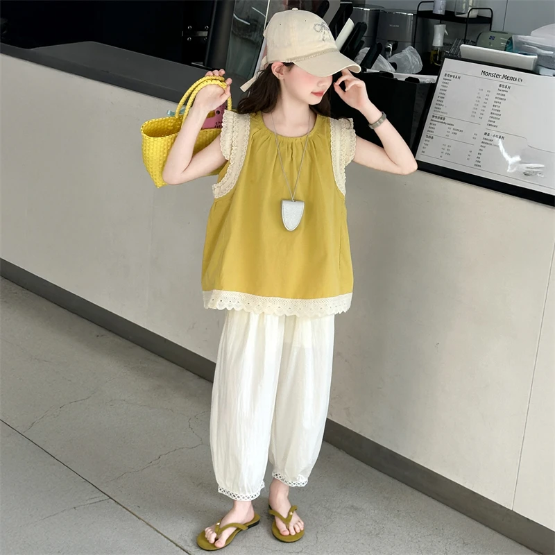 女童夏季短袖套装儿童洋气时尚休闲外穿薄款女孩宽松儿童洋气时尚