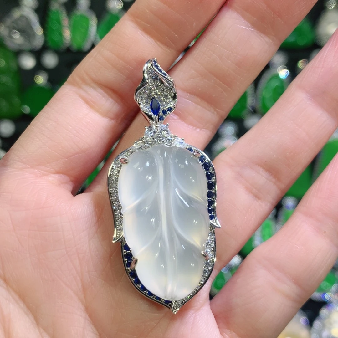 玛瑙/玉髓颈饰银S925镶嵌