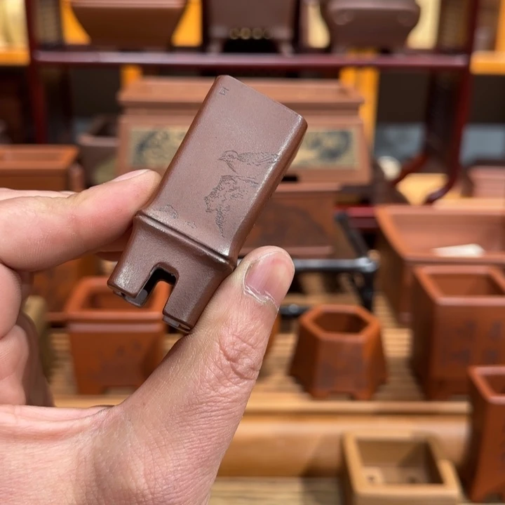 紫砂花盆原矿紫泥