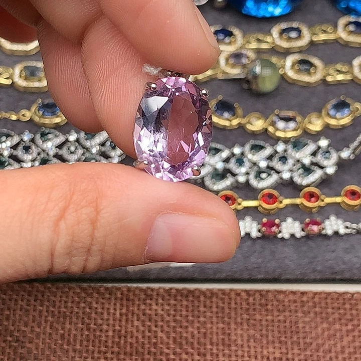 颈饰紫晶银S925镶嵌